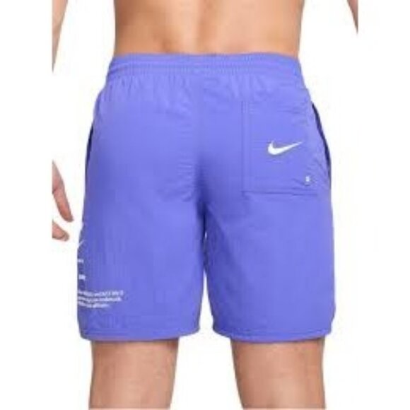 Nike Men's Swim Shorts Purple White Size S NEW WITH TAGS! - Picture 3 of 4